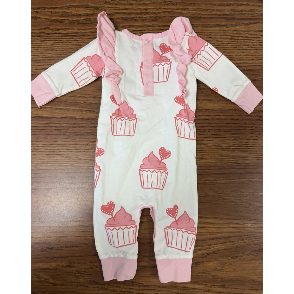 3-6m Monica + Andy Organic Cotton Pink Cupcakes - Picture 4 of 6